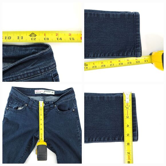 Grane Jeans Womens 1 (27x30.5) Blue Darcy Super Low Rise Skinny Dark Wash Y2K - Picture 9 of 9